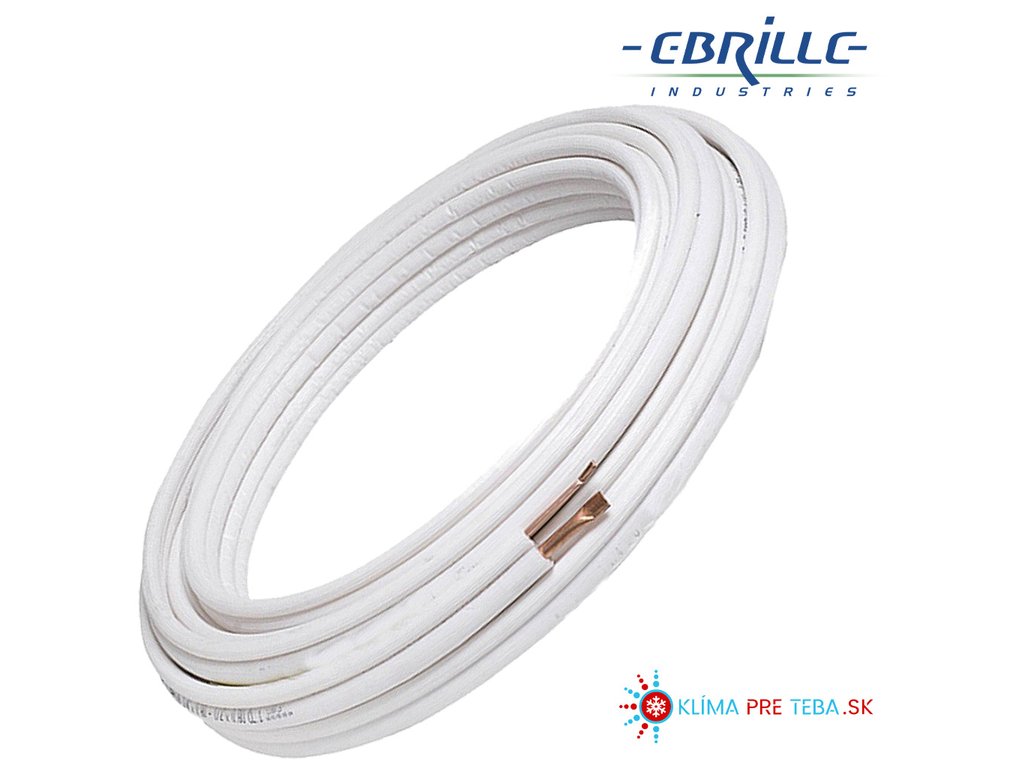 Cu potrubie izolované mäkké 3/8 + 5/8 x 0,8mm + 1,0mm EBRILLE (25m) dual