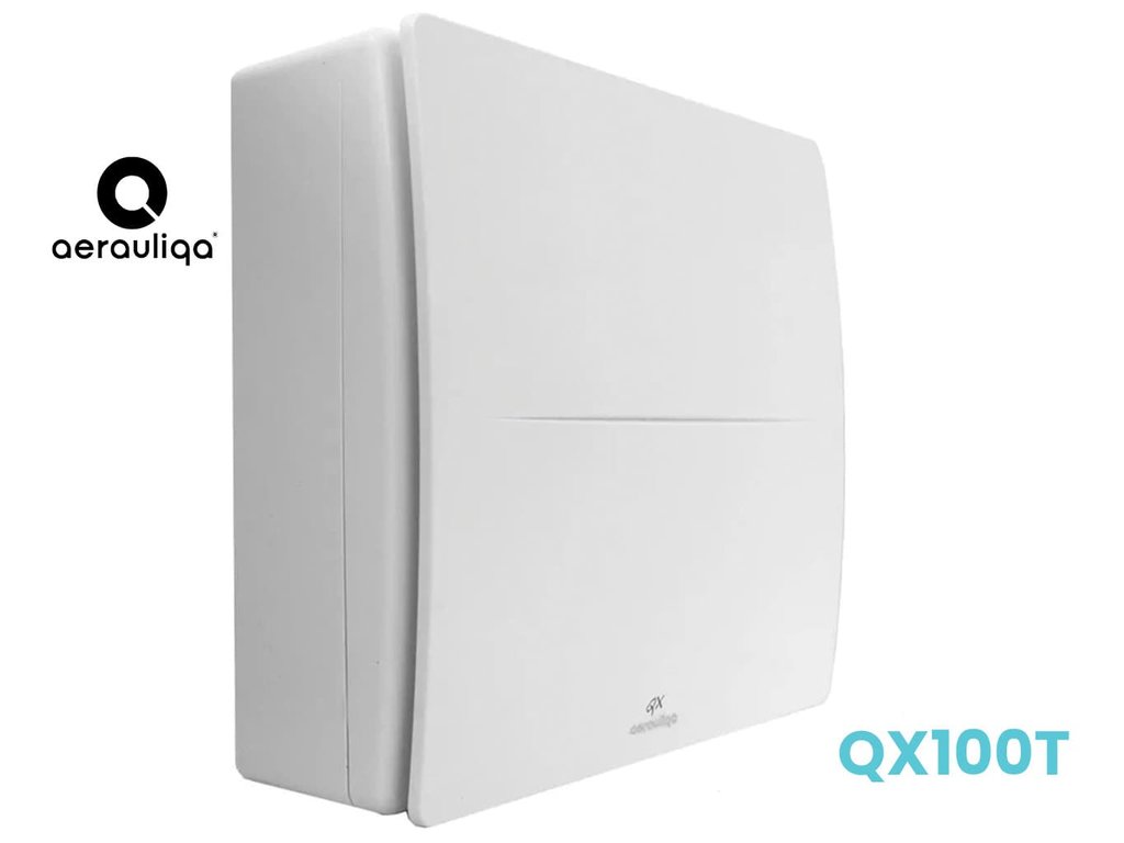Kúpeľňový ventilátor Aerauliqa QX100T - časovač, spätná klapka, Ø96 mm