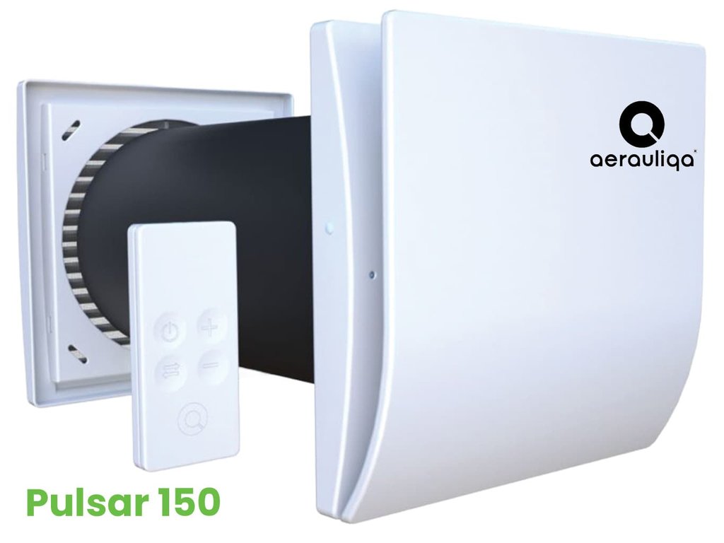 Lokálna rekuperácia PULSAR 150 (Aerauliqa) – 60 m³/h, keramický výmenník, IR ovládač