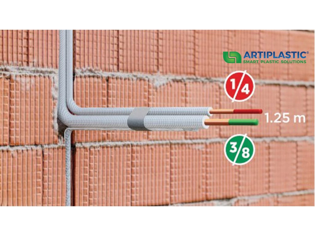 Prúty na ochranu medených rúr proti mechanickému poškodeniu 1/4"-3/8", 125 cm