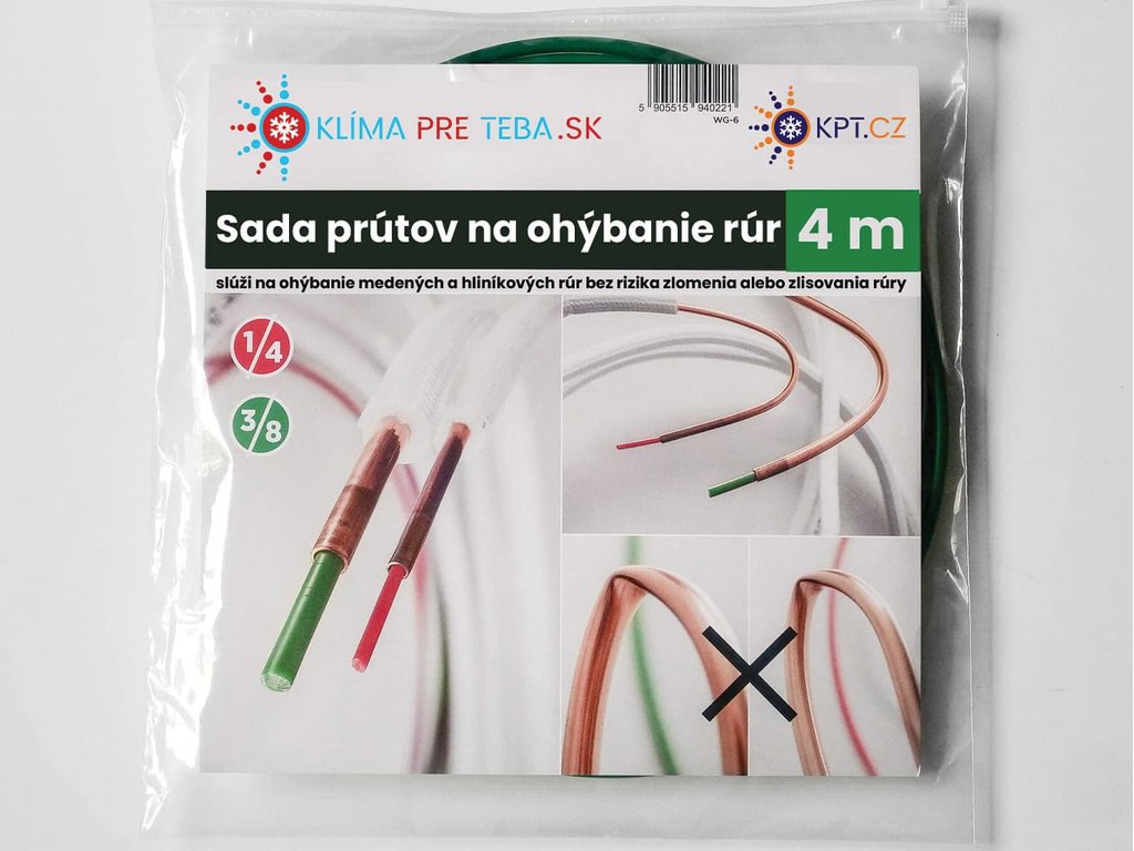 Sada prútov na ohýbanie medených rúr 1/4-3/8 - 4 metre