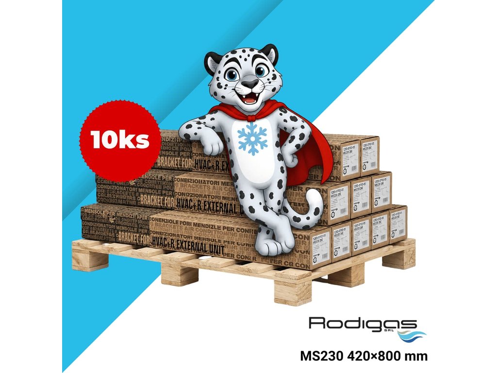 Set 10 ks Konzola pod klimatizáciu Rodigas MS230 206 420x800 mm