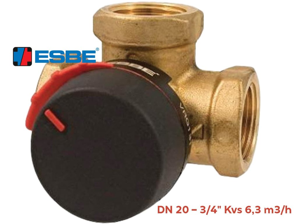 Trojcestný zmiešavací ventil ESBE VRG 131 DN 20 - 3/4" Kvs 6,3 m3/h
